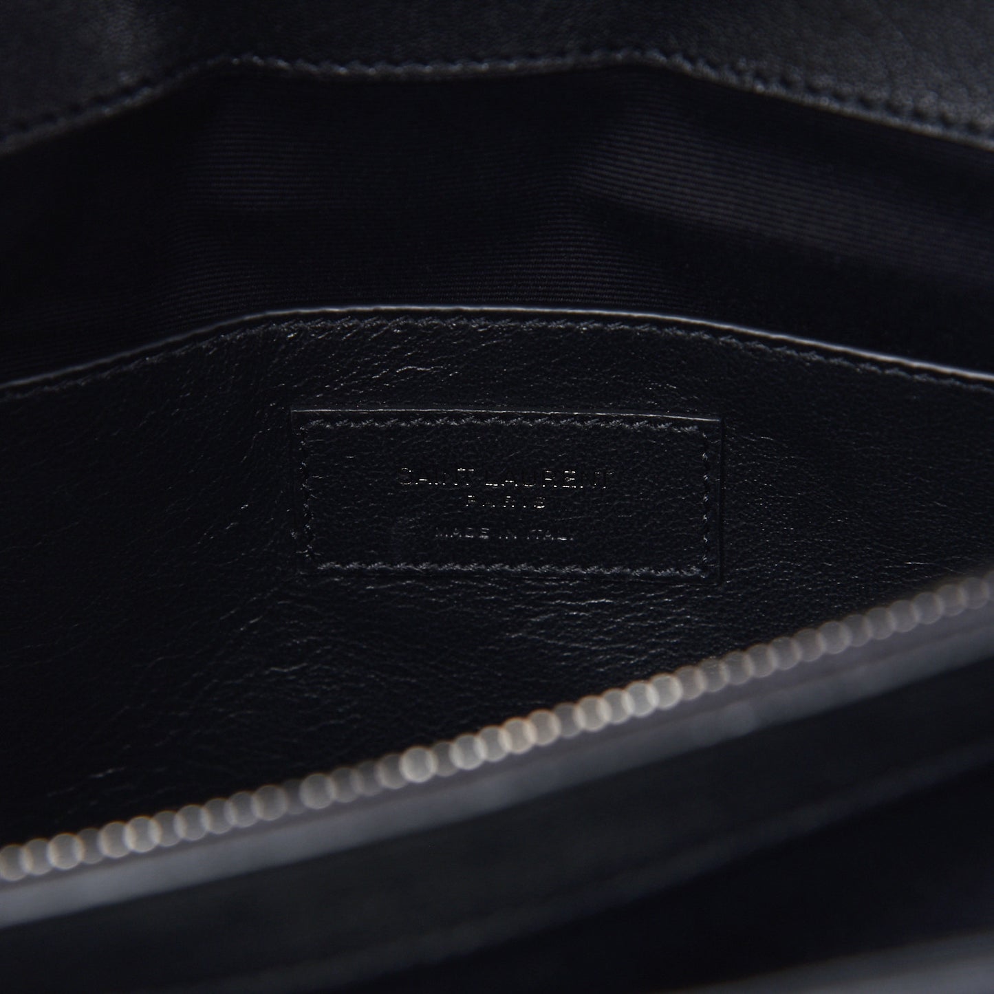 Sheepskin Matelasse Chevron Monogram Large College Satchel Black