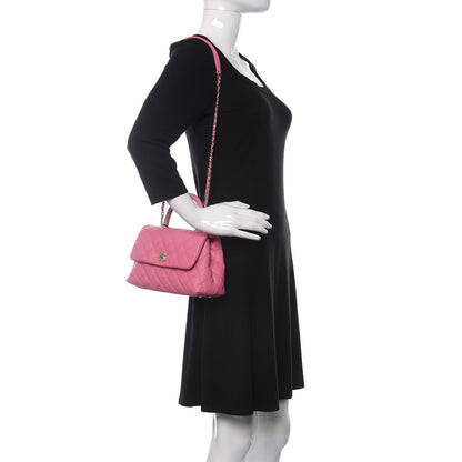 Chanel Caviar Lizard Embossed Quilted Mini Coco Handle Flap Pink 2 of 11