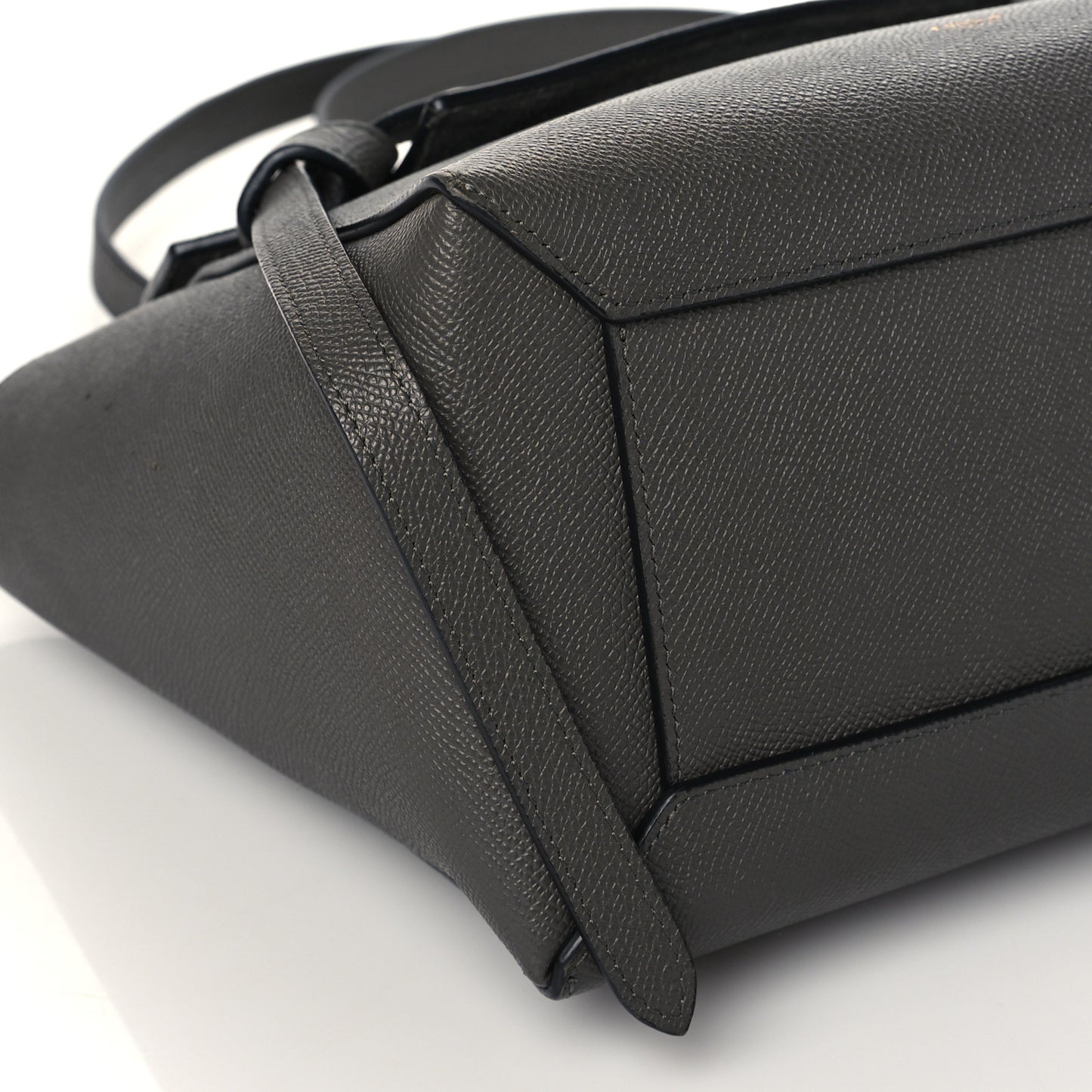 Grained Calfskin Micro Belt Bag Grey