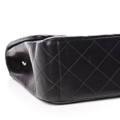 Chanel Lambskin Quilted Maxi Single Flap Black 9 of 14