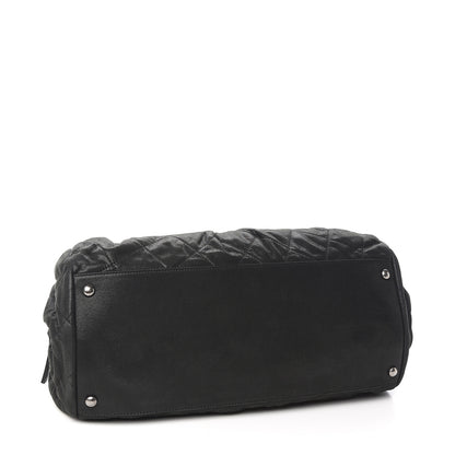 Chanel Iridescent Calfskin Chic Quilt Bowling Bag Black 4 of 11