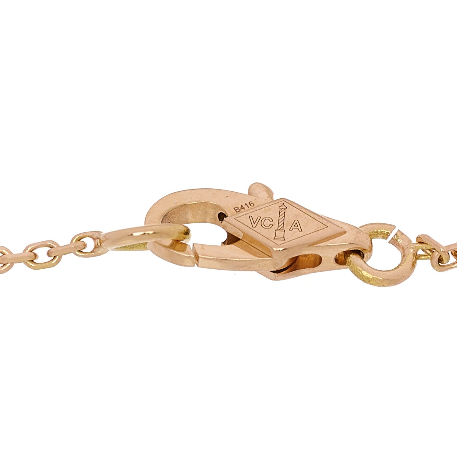 Van Cleef & Arpels 18K Rose Gold Carnelian Sweet Alhambra Heart Bracelet 4 of 7