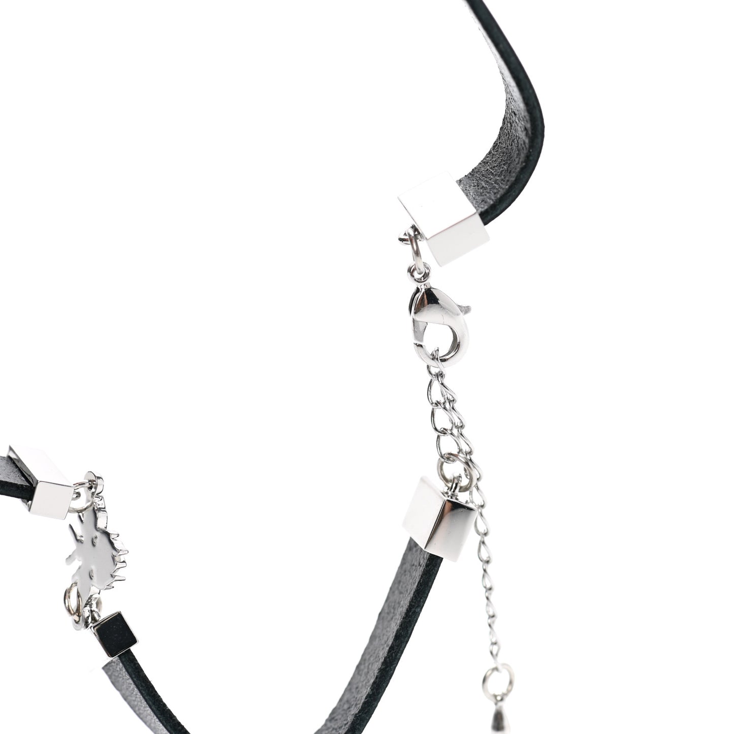 Calfskin Dior Bee Double Bracelet Black