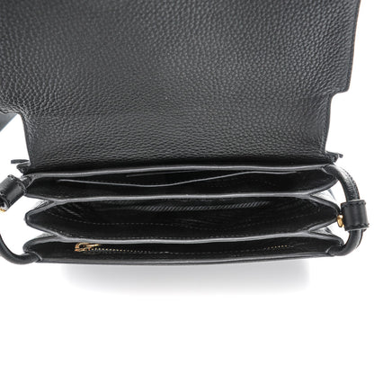 Prada Vitello Daino Saddle Bag Black 5 of 6