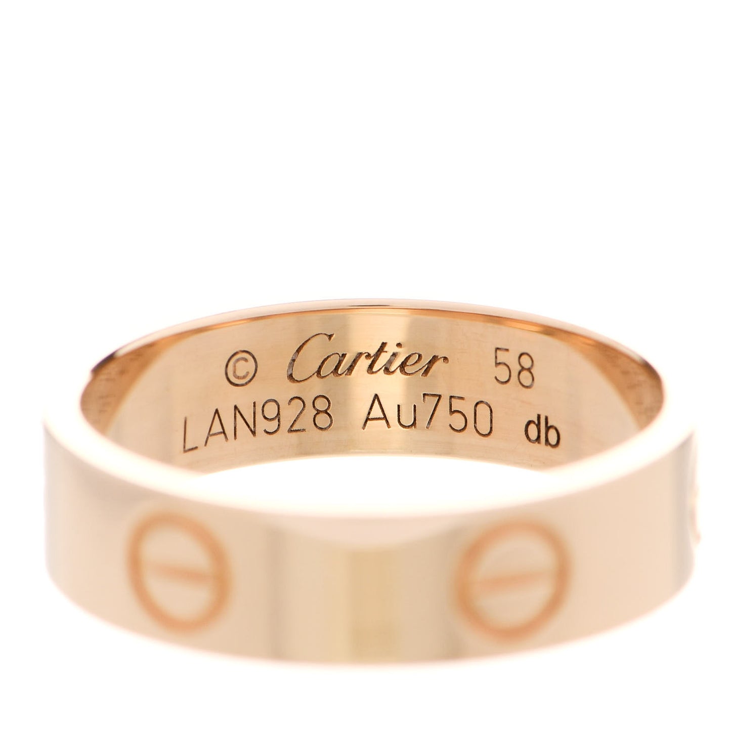 18K Yellow Gold 5.5mm LOVE Ring 58 8.5