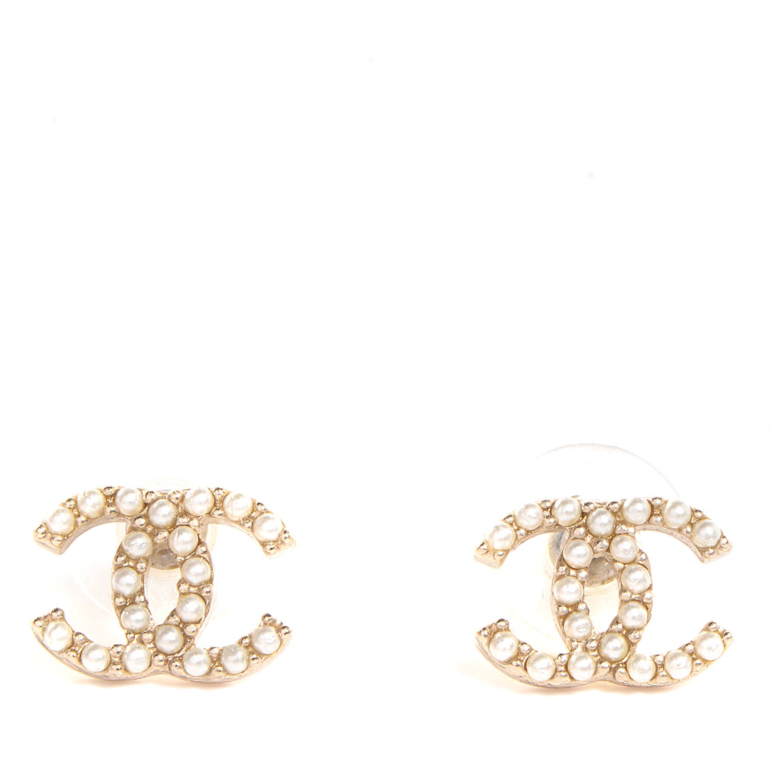 Chanel Pearl CC Earrings Gold 1 of 6