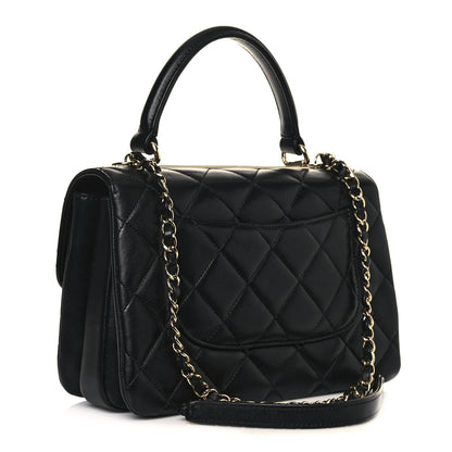 Chanel Lambskin Quilted Small Trendy CC Dual Handle Flap Bag Black 3 of 17