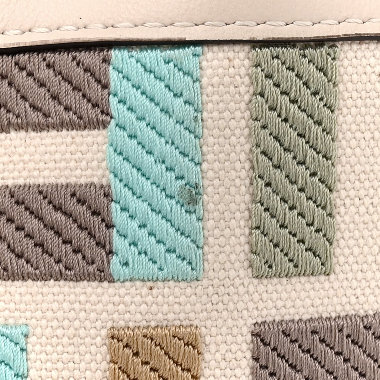 Canvas Vitello Grace F is Fendi FF Multicolor Embroidered Mini Mon Tresor Bucket Bag Grezzo Multicolor Latte