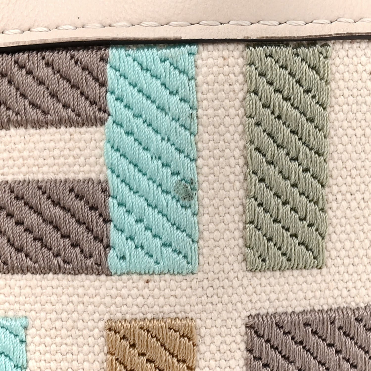 Fendi Canvas Vitello Grace F is Fendi FF Multicolor Embroidered Mini Mon Tresor Bucket Bag Grezzo Multicolor Latte 11 of 13
