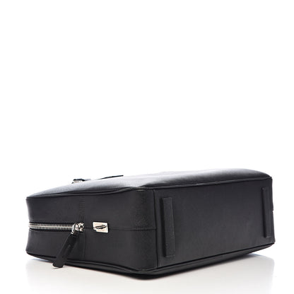 Prada Saffiano Travel Briefcase Black 4 of 19