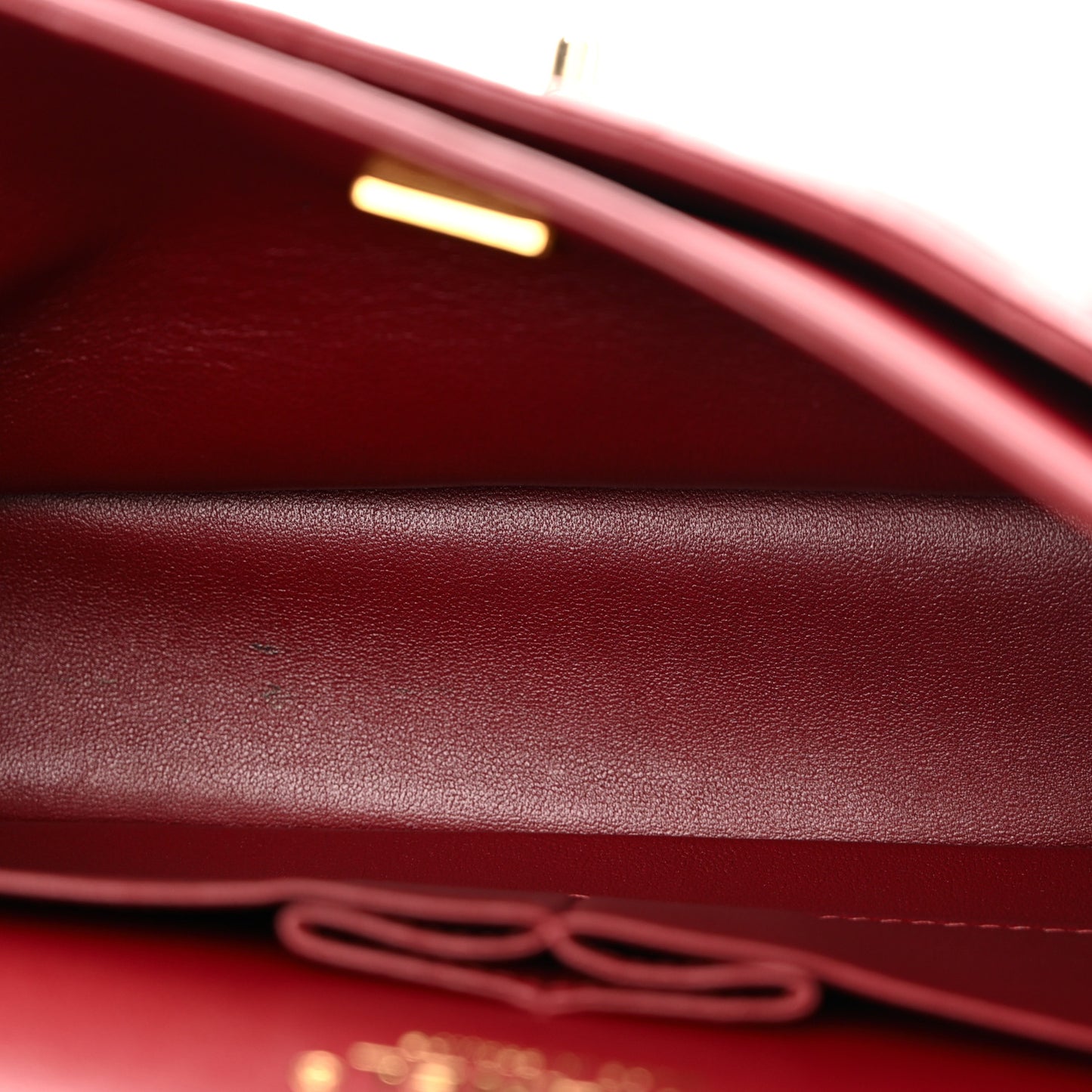 Lambskin Quilted Medium Double Flap Burgundy