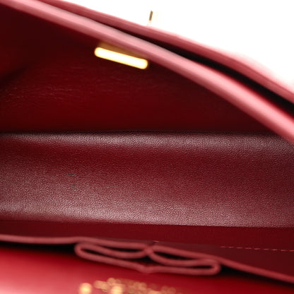Chanel Lambskin Quilted Medium Double Flap Burgundy 5 of 10