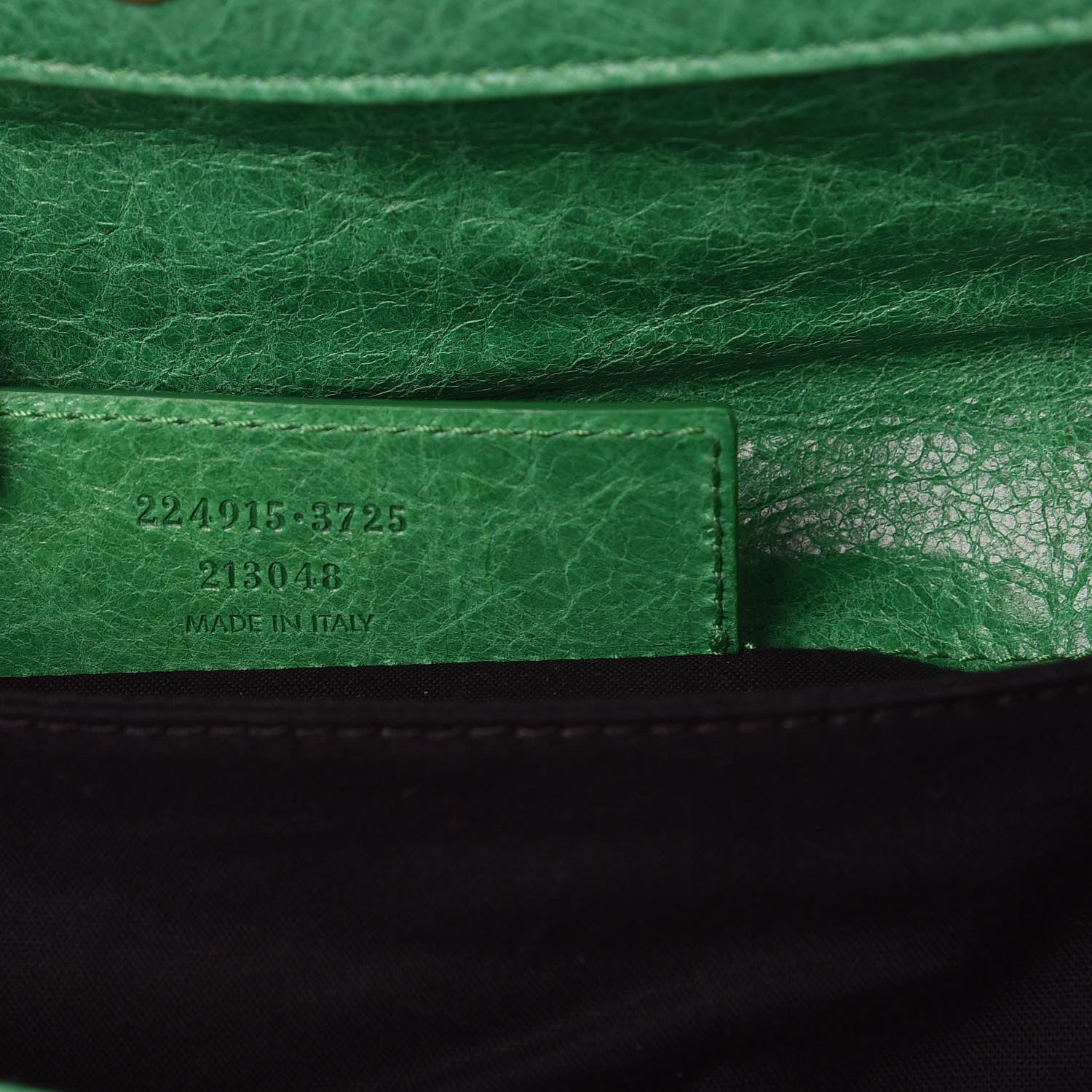 Balenciaga Agneau Classic Hardware Envelope Clutch Vert Poker 8 of 10