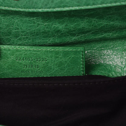 Balenciaga Agneau Classic Hardware Envelope Clutch Vert Poker 8 of 10