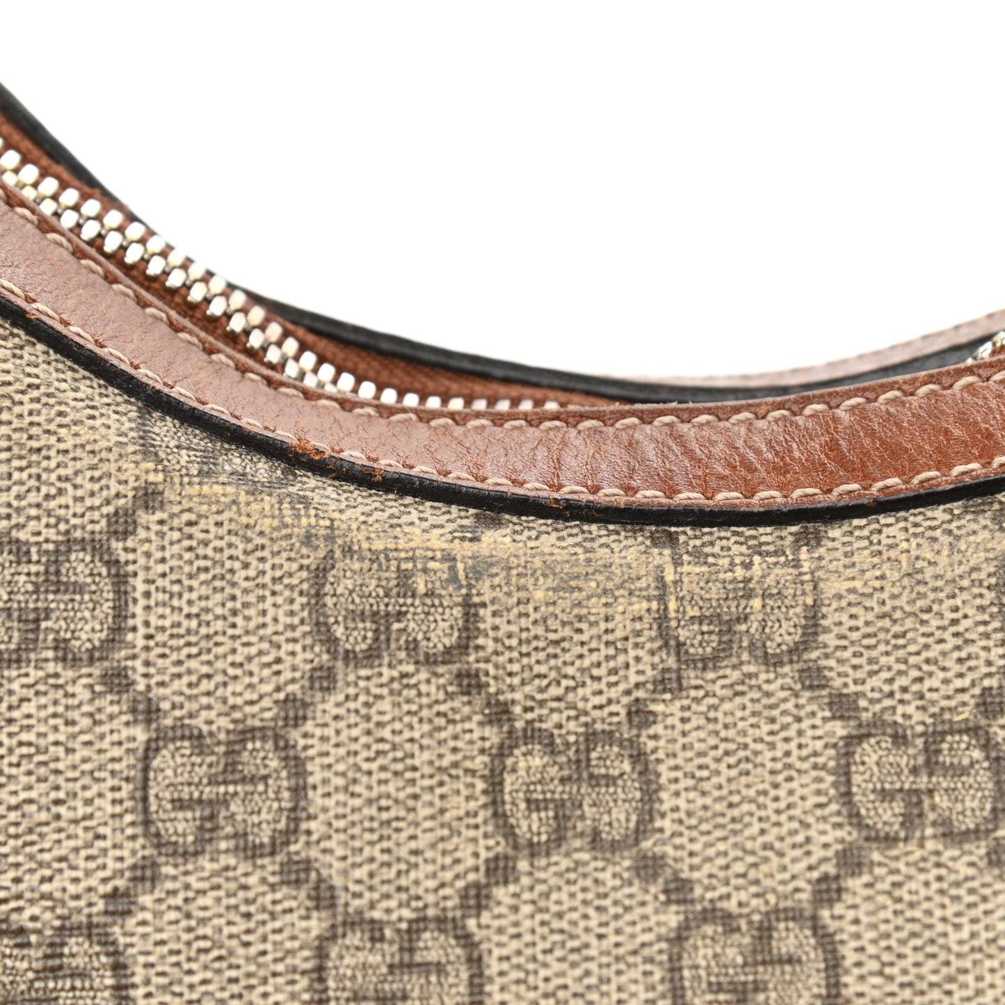 GG Supreme Monogram Linea A Hobo Brown