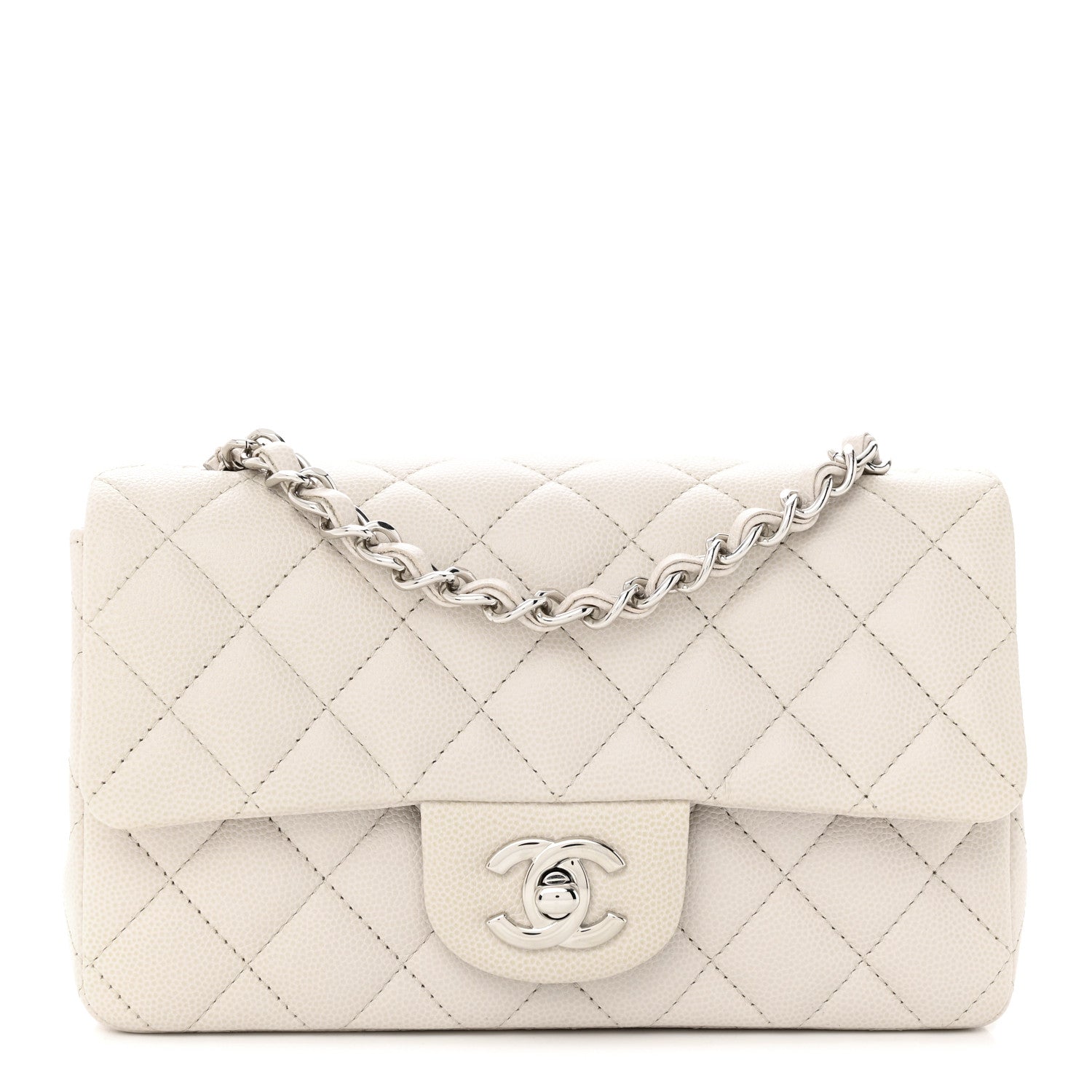 Chanel Caviar Quilted Mini Rectangular Flap Ivory 1 of 12