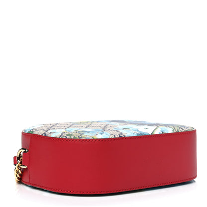 Gucci GG Supreme Monogram Blooms Mini Chain Shoulder Bag Beige Blue Navy Hibiscus Red 3 of 4