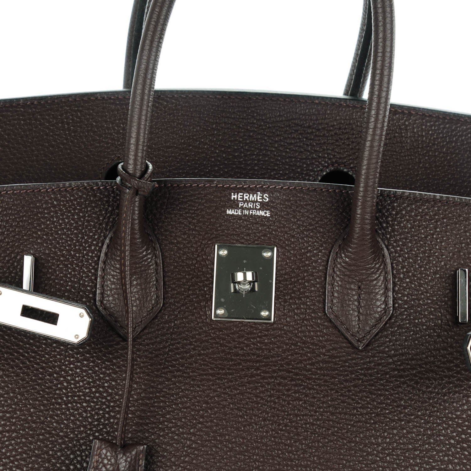 Hermes Togo Bi-Color Birkin 35 Chocolate Black 10 of 22