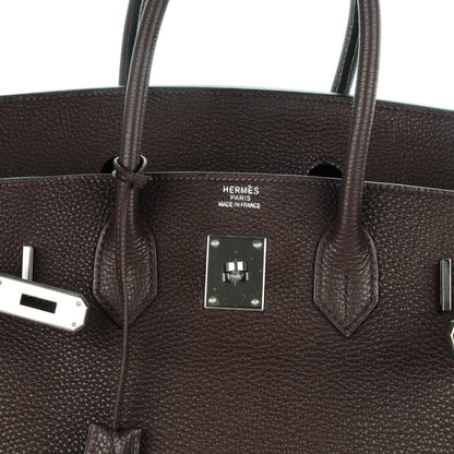 Hermes Togo Bi-Color Birkin 35 Chocolate Black 10 of 22