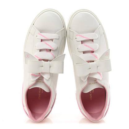 Louis Vuitton Calfskin Time Out Bow Sneakers 40 White Pink 2 of 9