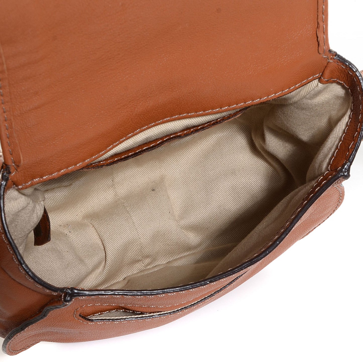 Calfskin Mini Marcie Lock Round Crossbody Bag Brown