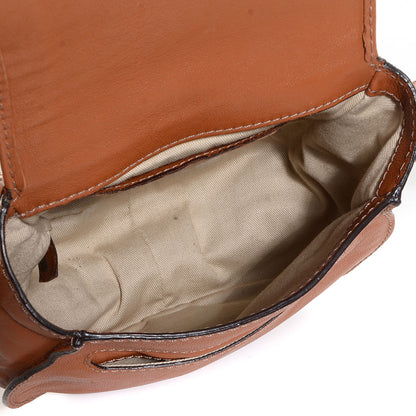 Chloe Calfskin Mini Marcie Lock Round Crossbody Bag Brown 5 of 8