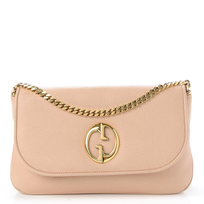 Gucci Calfskin Medium 1973 Chain Shoulder Bag Camelia 1 of 8
