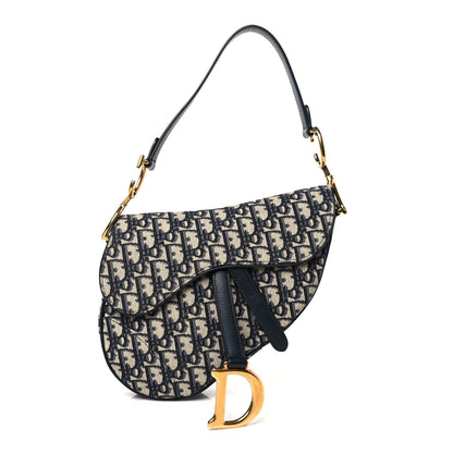 Christian Dior Oblique Saddle Bag Blue 1 of 10