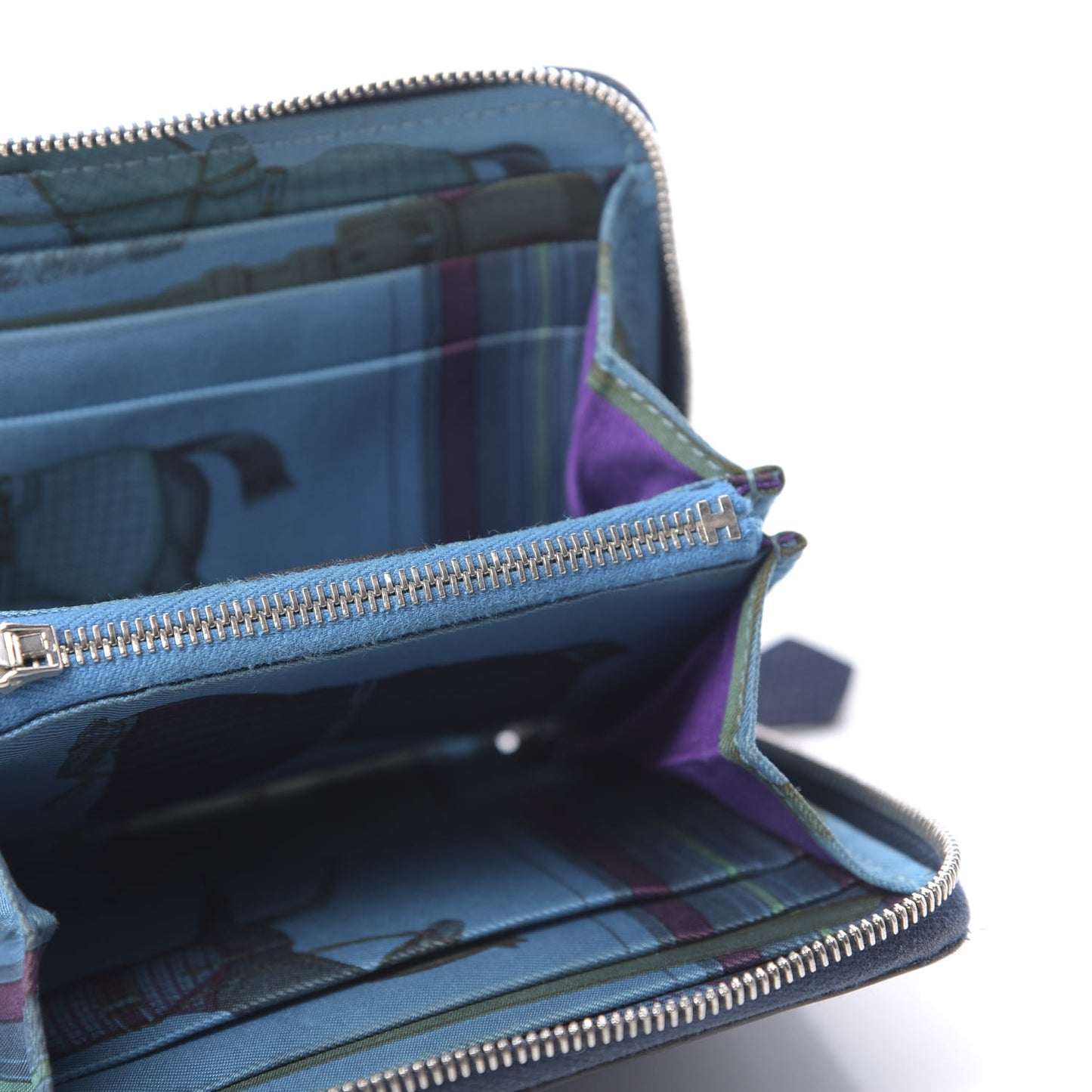 Epsom Silk'in Compact Wallet Bleu Indigo