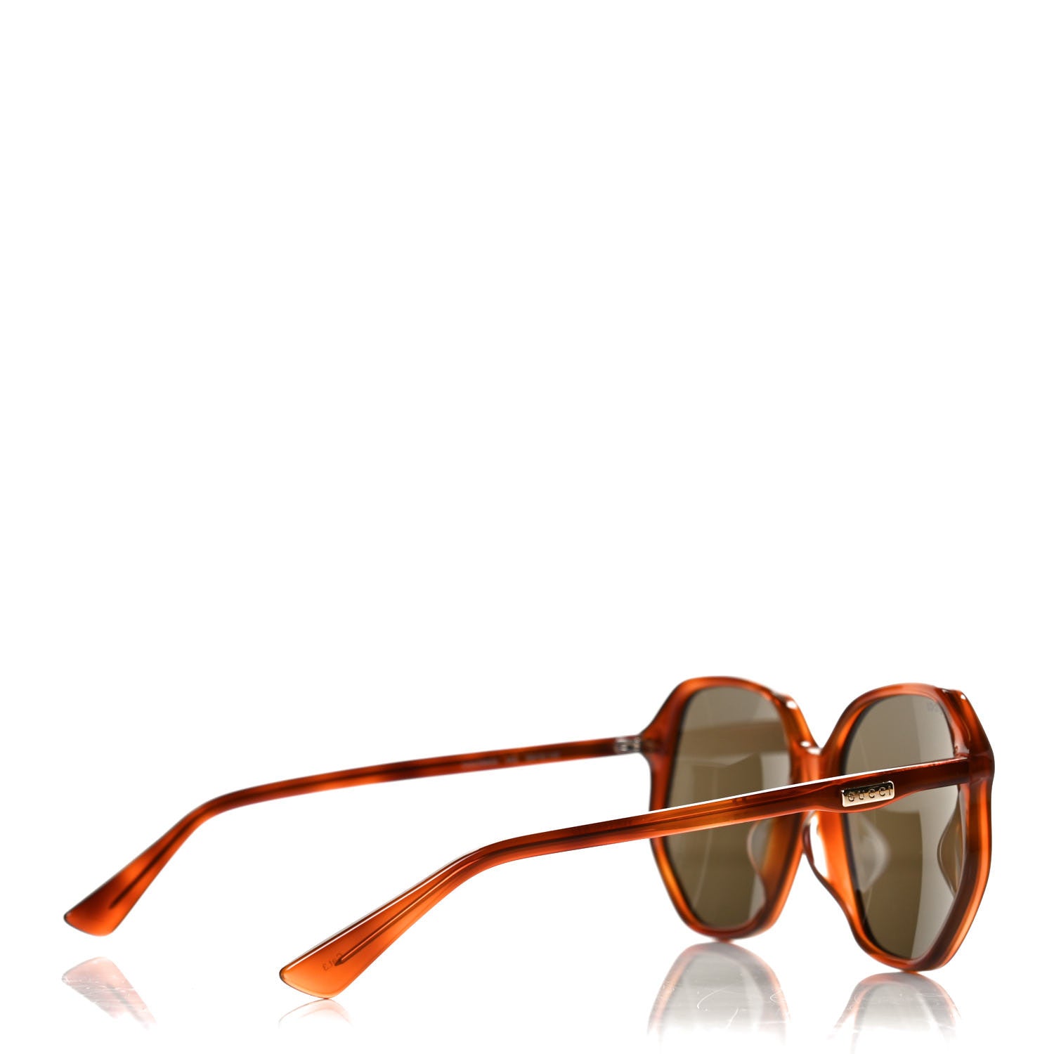 Gucci Acetate Round Sunglasses GG0258SA Tortoise 4 of 7