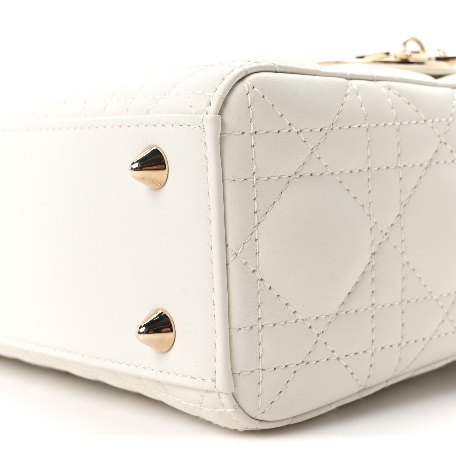 Christian Dior Lambskin Cannage Small My ABCDior Lady Dior White 10 of 10