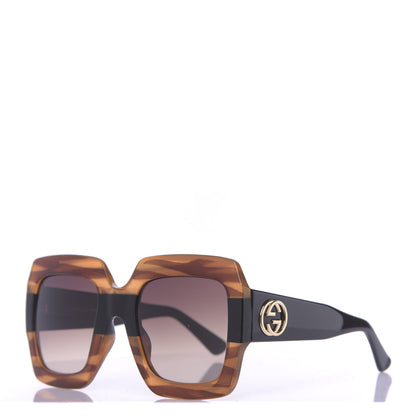 Gucci Square Frame GG0178S Sunglasses Havana 1 of 9