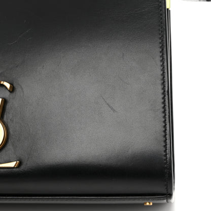 Saint Laurent Smooth Calfskin Medium Classic Monogram Cassandra Top Handle Black Rouge Legion 13 of 19