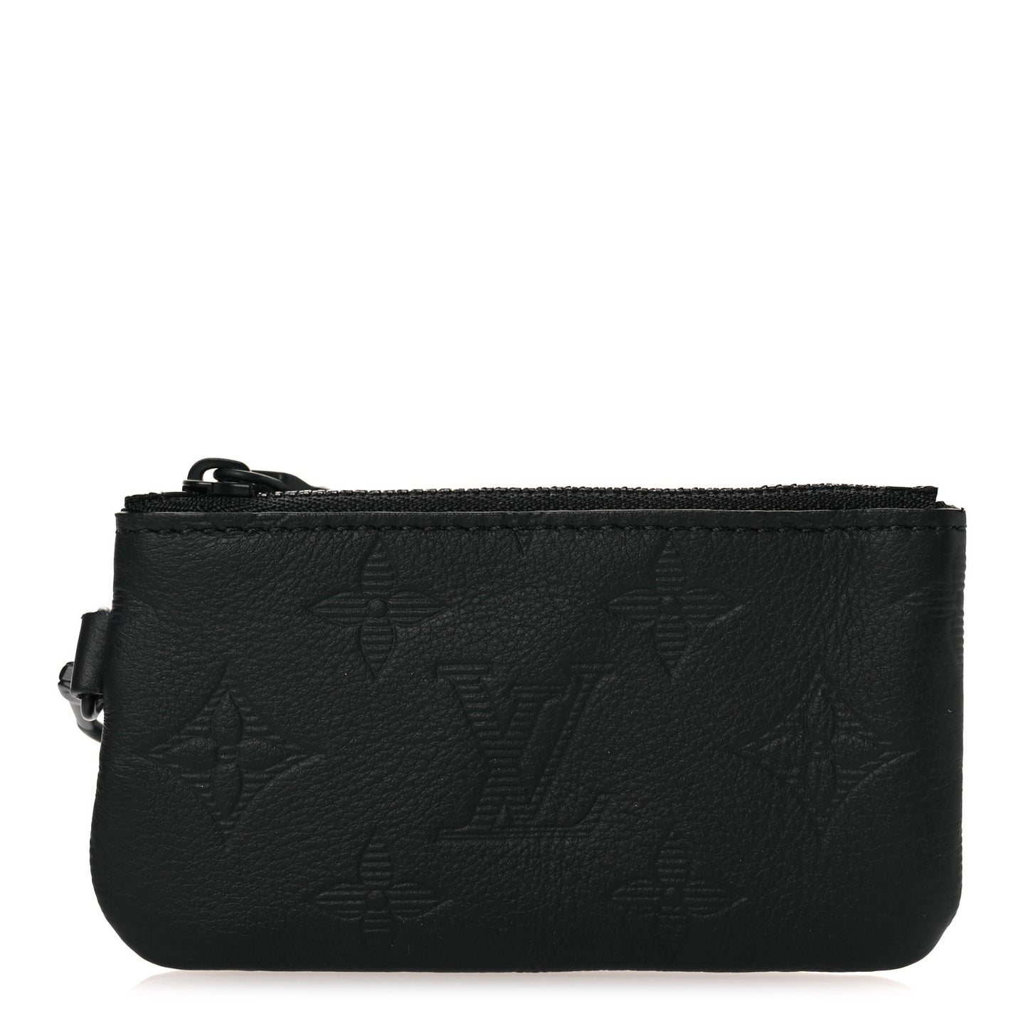 Calfskin Monogram Shadow Key Pouch Black