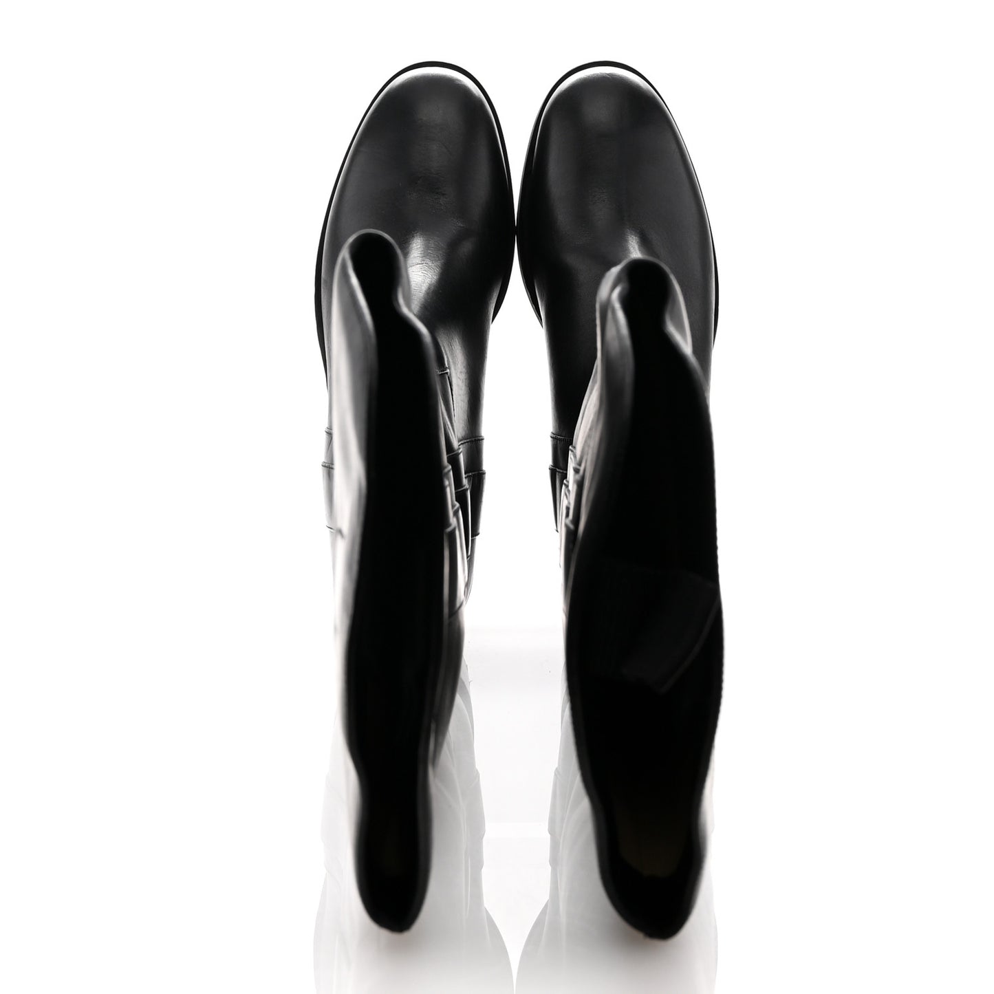 Calfskin Tonya 70 Knee High Boots 40.5 Black