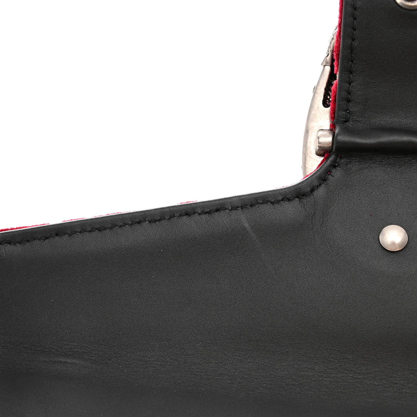 Velvet Skipper Crystal GG Monogram Small Dionysus Shoulder Bag Red Cipria Black Black Diamond