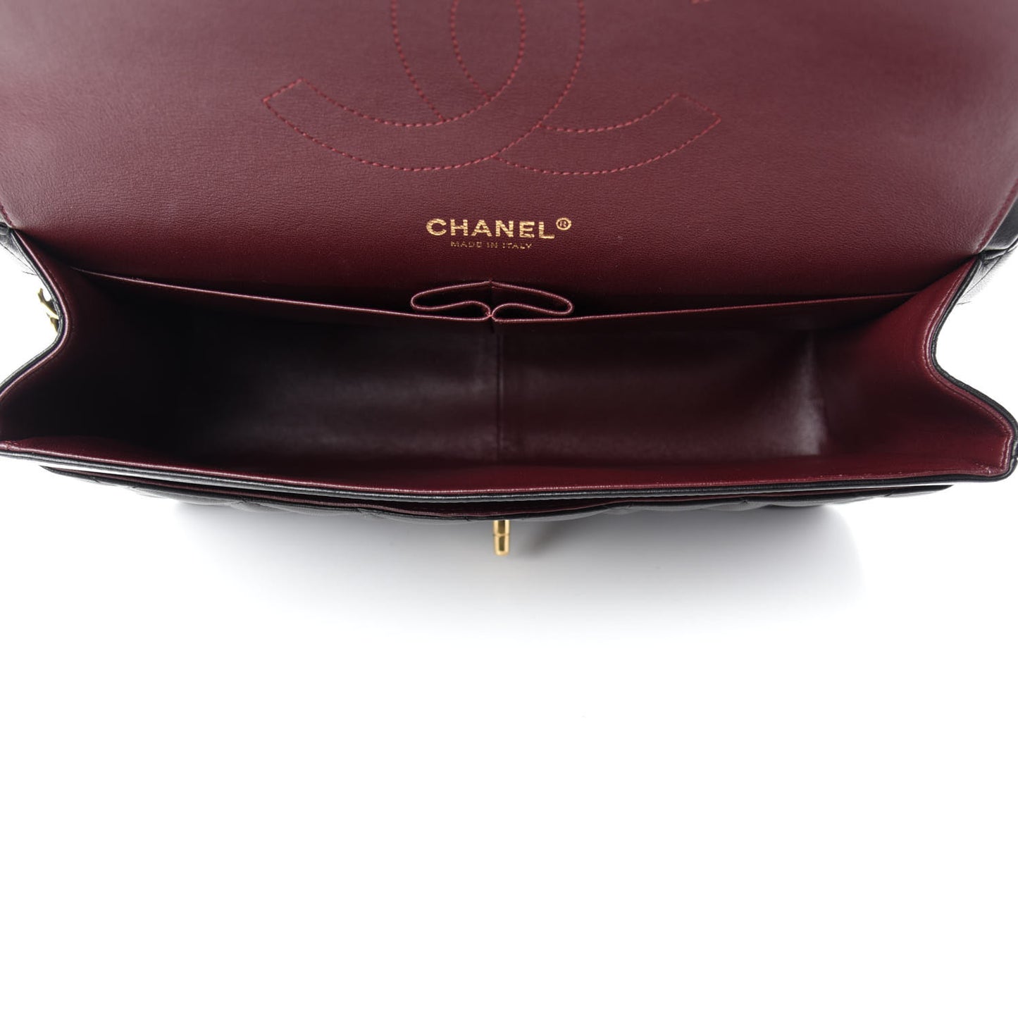 Lambskin Quilted Jumbo Double Flap Black