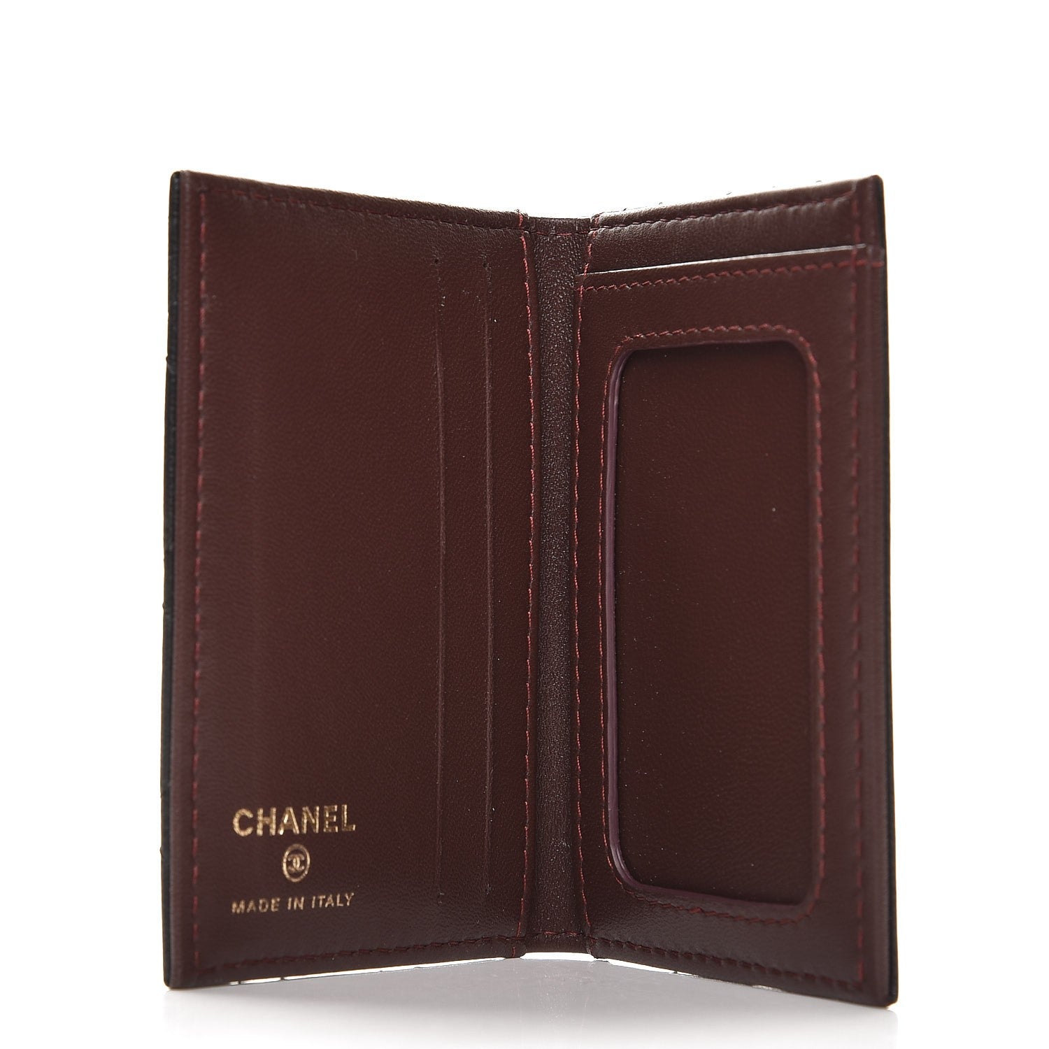 Chanel Lambskin Quilted Card Holder Wallet Black 5 of 7