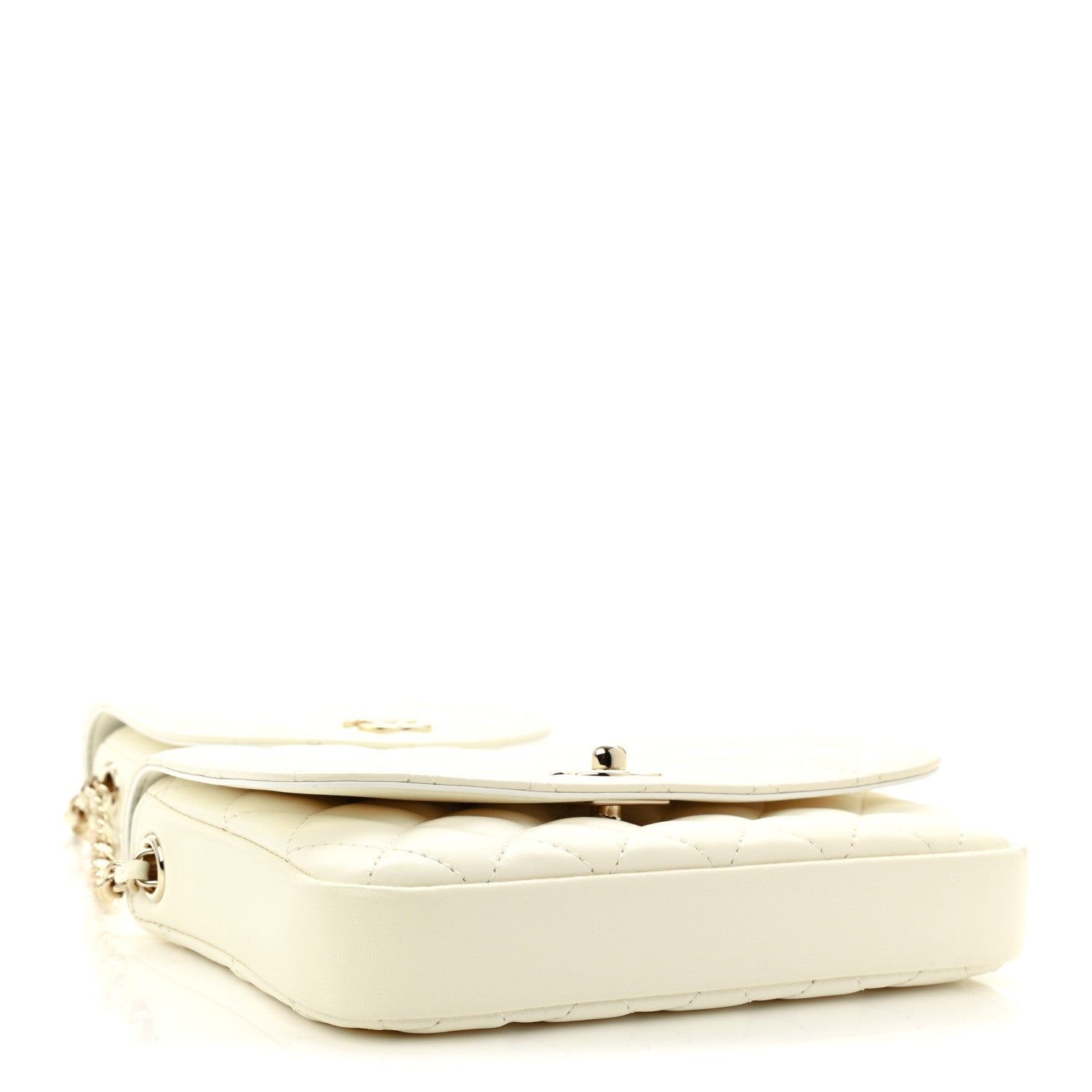 Chanel Lambskin Quilted Side Packs White 4 of 12