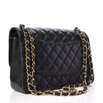 Chanel Caviar Quilted Jumbo Double Flap Black 3 of 7