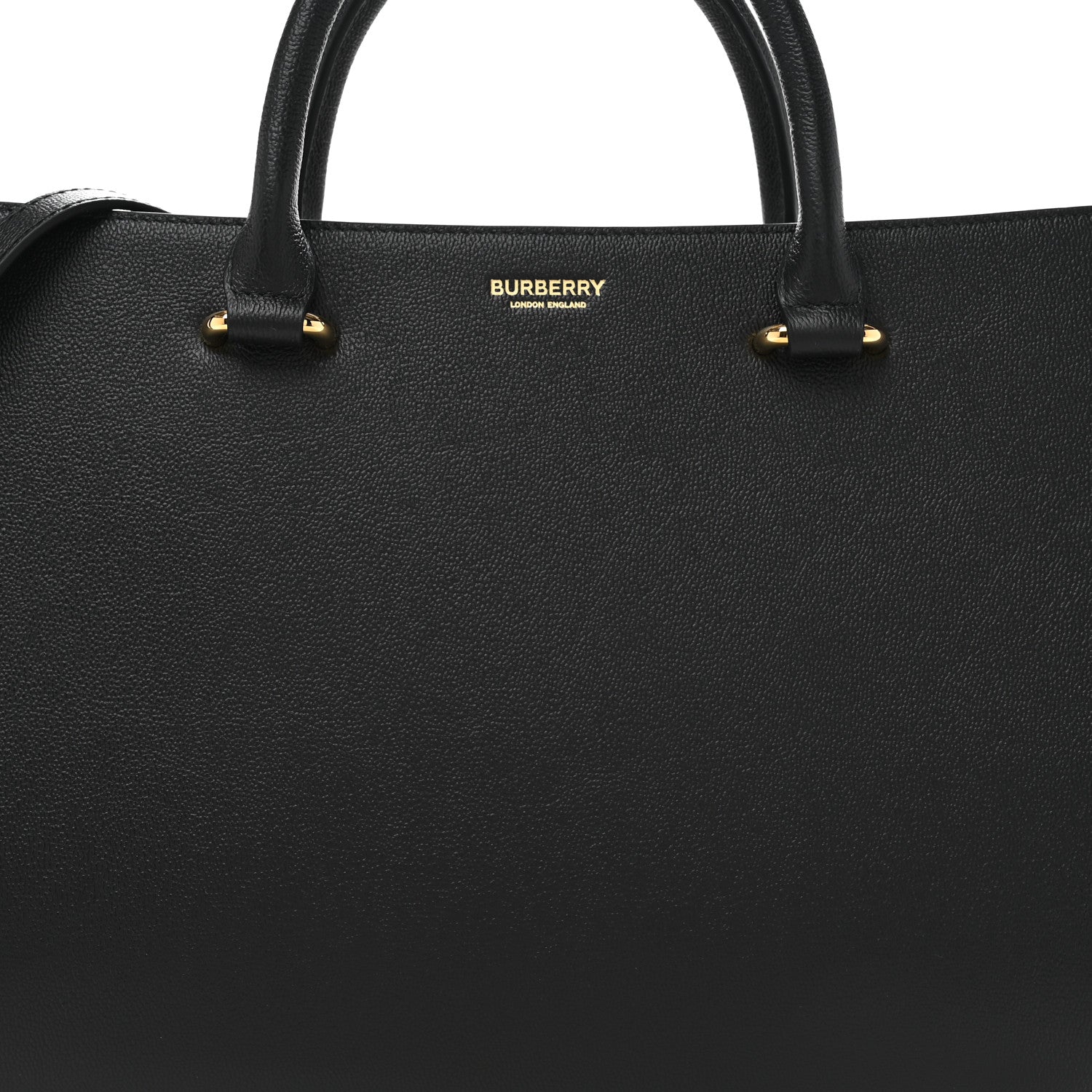Burberry Calfskin Mega Check Small Banwell Tote  Black 9 of 13