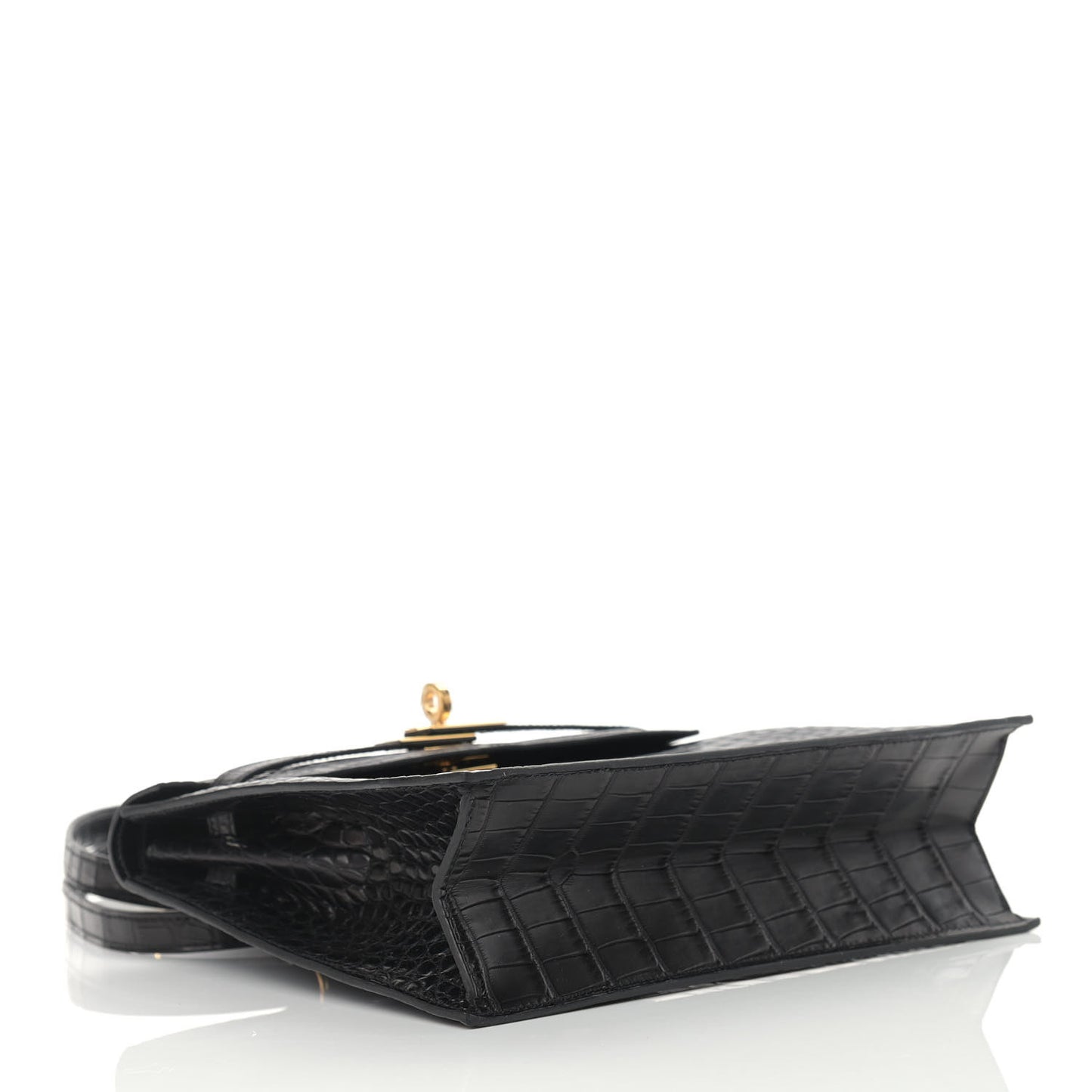 Matte Alligator Kelly Danse II Belt Bag Black
