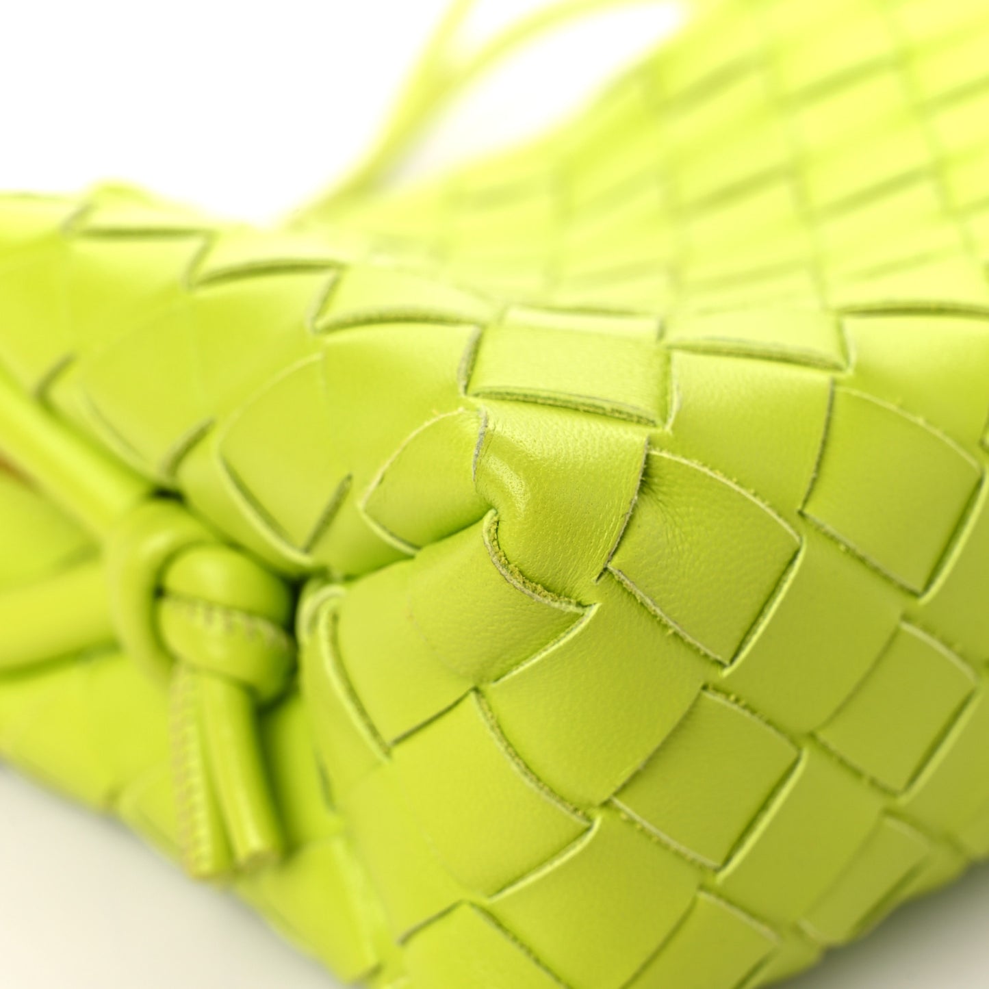 Nappa Intrecciato Mini Loop Camera Bag Acid Kiwi