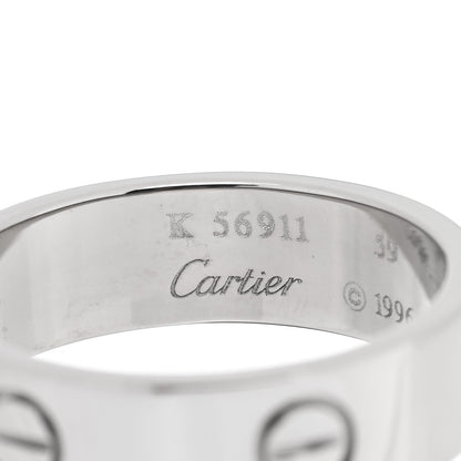 Cartier 18K White Gold 5.5mm LOVE Ring 59 8.75 4 of 4