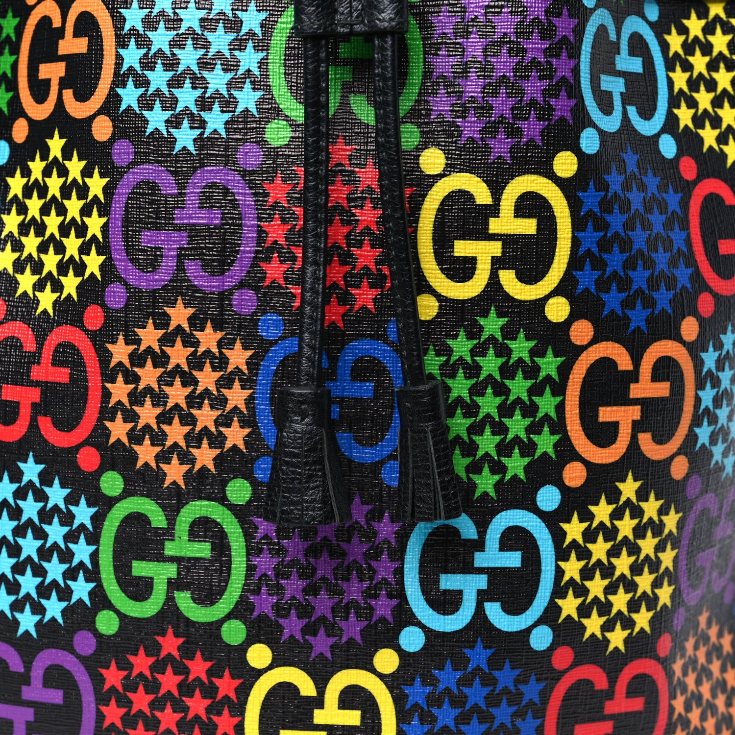 Gucci GG Supreme Monogram Psychedelic Bucket Bag Black 8 of 11