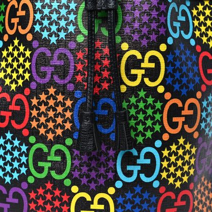 Gucci GG Supreme Monogram Psychedelic Bucket Bag Black 8 of 11