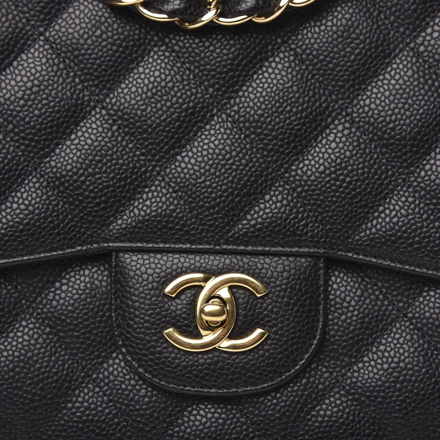 Caviar Quilted Jumbo Single Flap Black