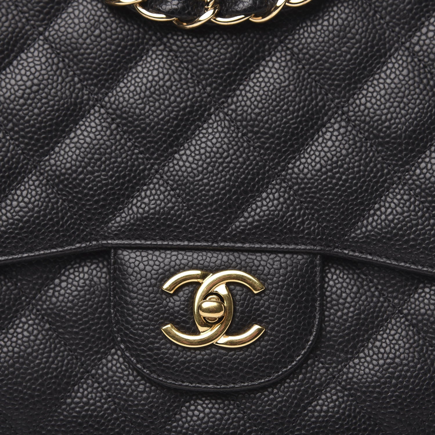 Chanel Caviar Quilted Jumbo Single Flap Black 10 of 12
