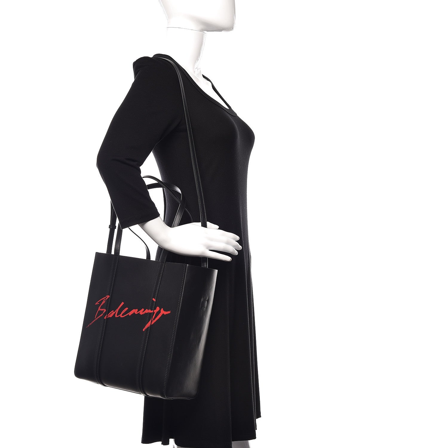 Balenciaga Supple Calfskin Signature Logo XS Everyday Tote Black 2 of 10