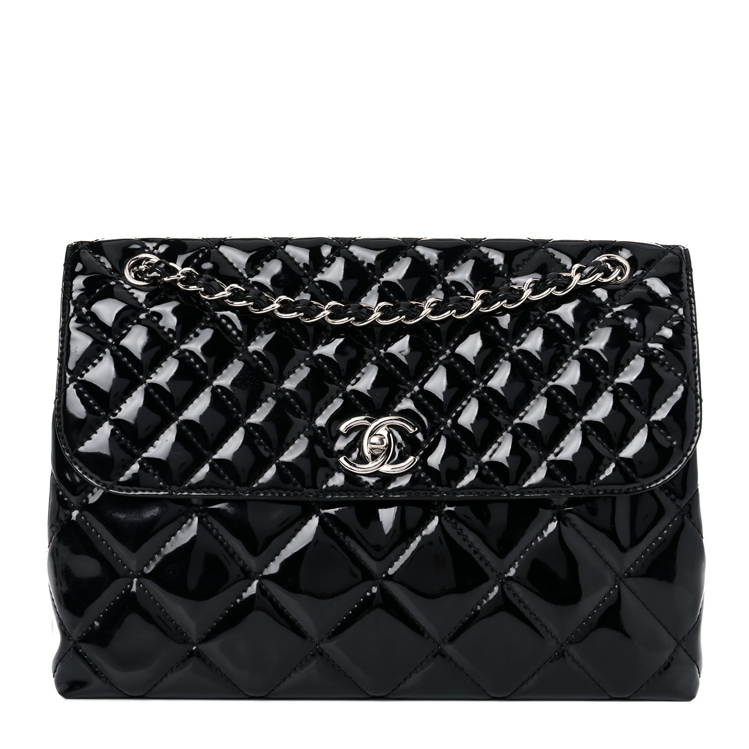 Chanel Vinyl Quilted In the Business Flap Bag Black 1 of 16